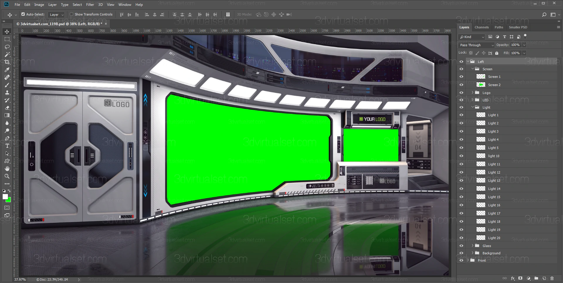 Virtual Set 119B Photoshop Templates